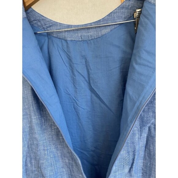 NWT Talbots Linen Scalloped Embroidered Detail Shift Dress Lined Small MSRP $129 - Picture 11 of 13